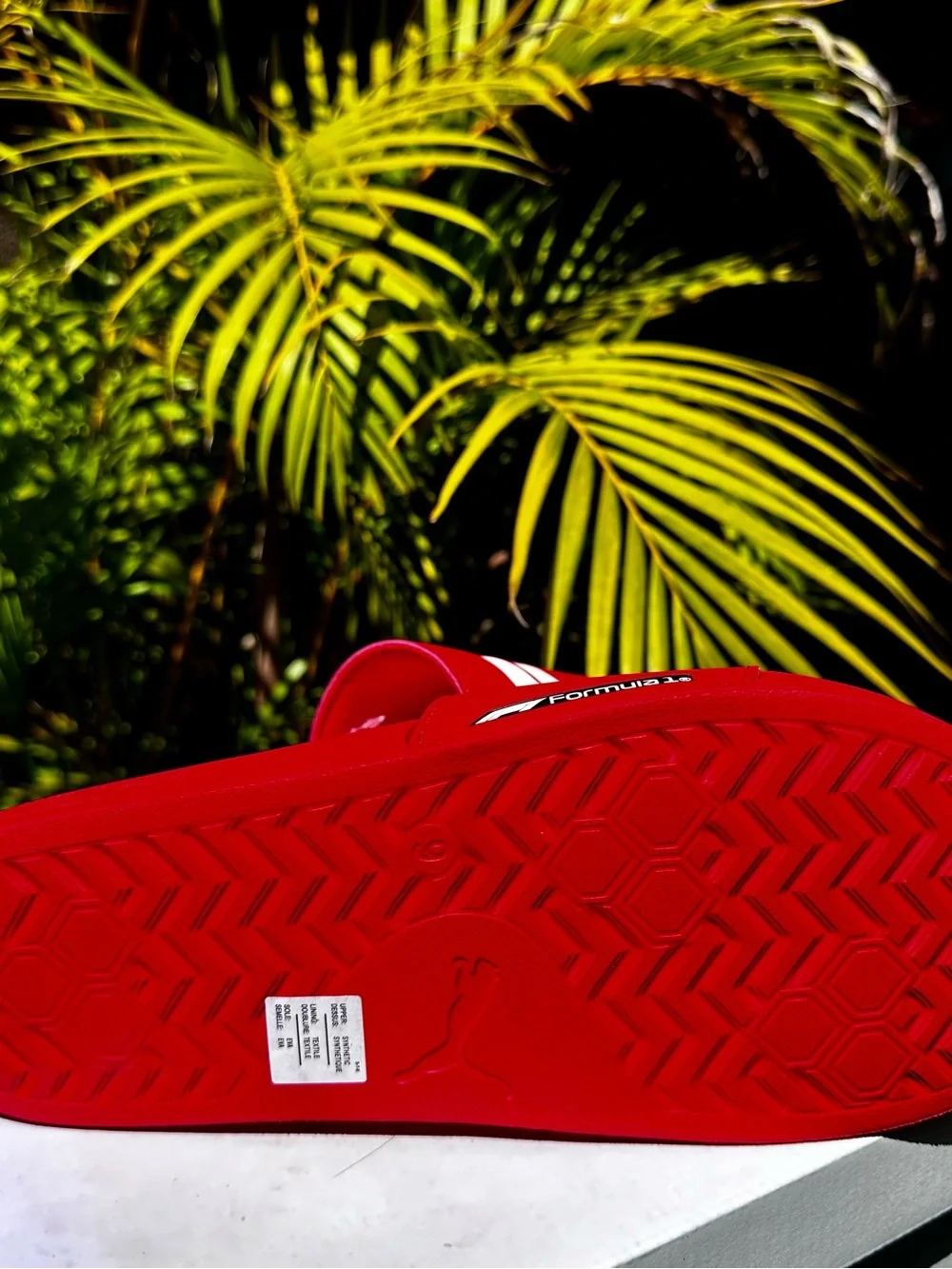 PUMA Men’s Formula 1 X Leadcat 2.0 Logo Slide Casual Sandals Casual Red